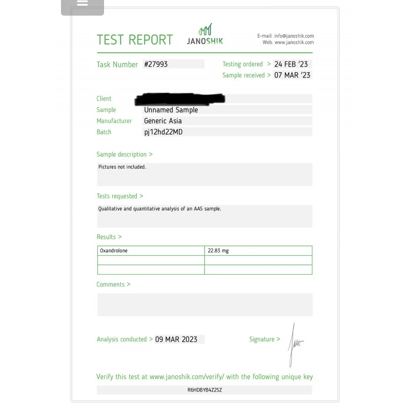 Oxandrolone 25 - Oxandrolone - Generic Asia