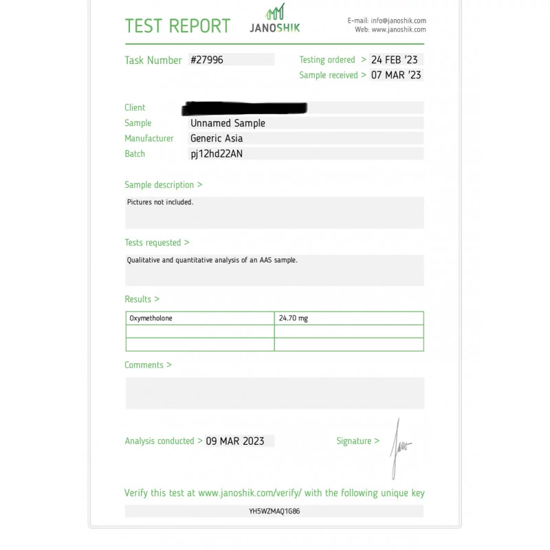 Anadrol 25 - Oxymetholone - Generic Asia